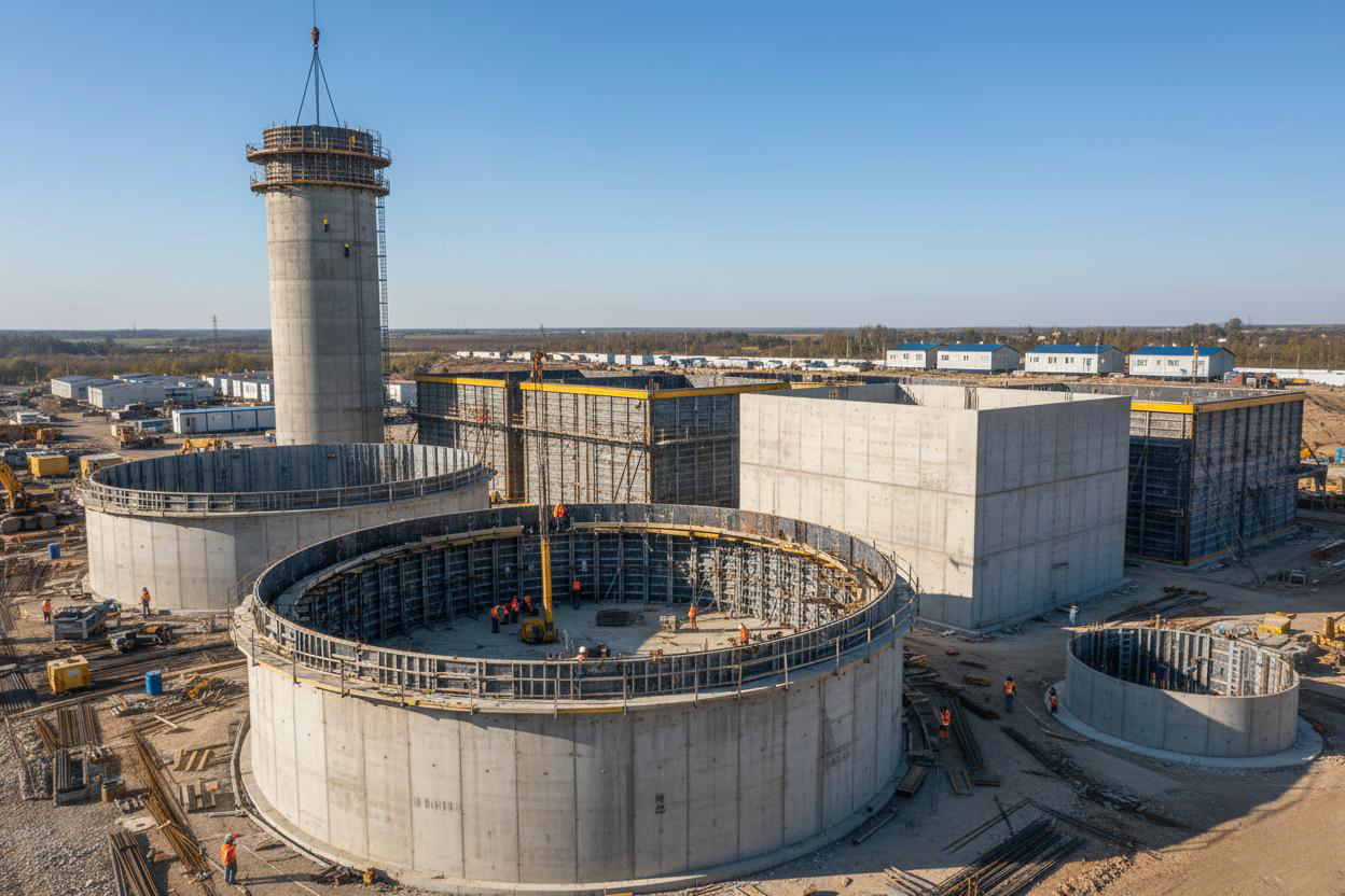 قالب بندی مخازن بتنی