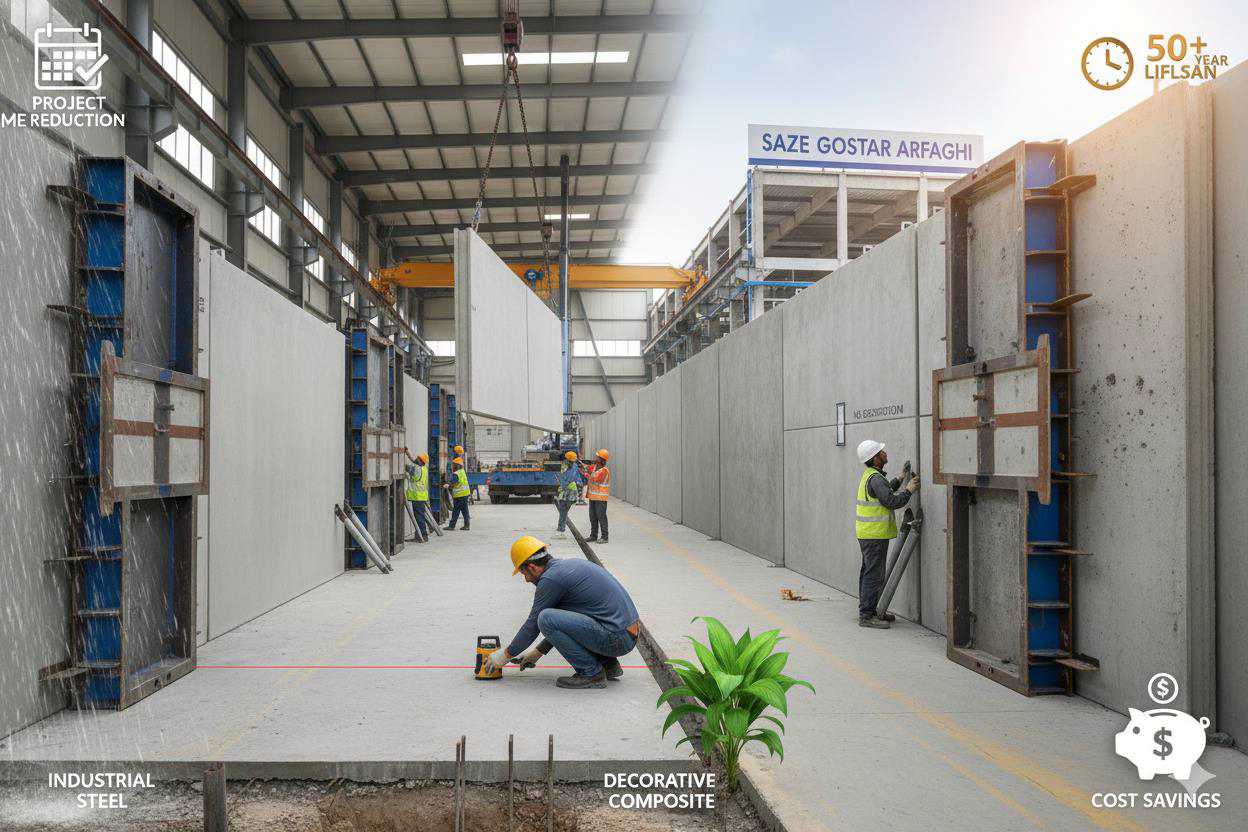 قالب دیوار پیش ساخته بتنی