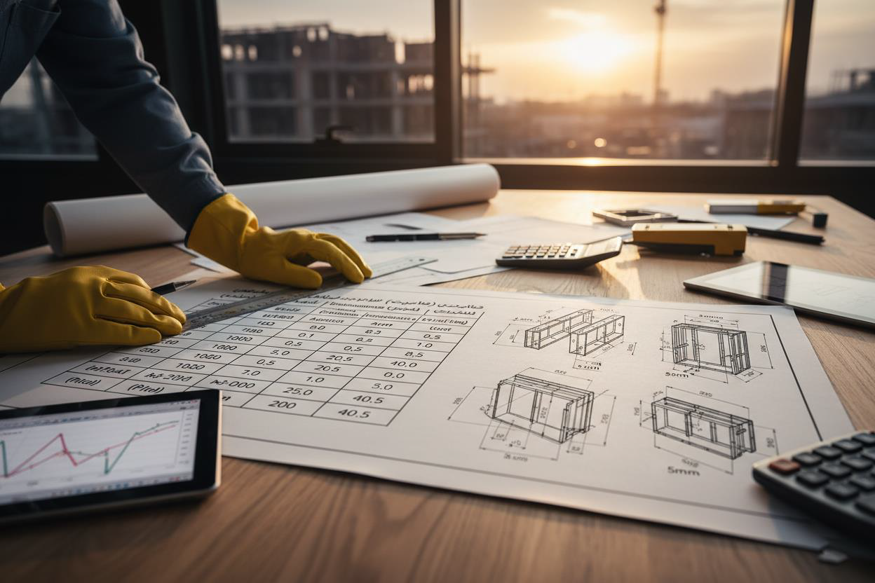 وزن قالب فلزی بتن