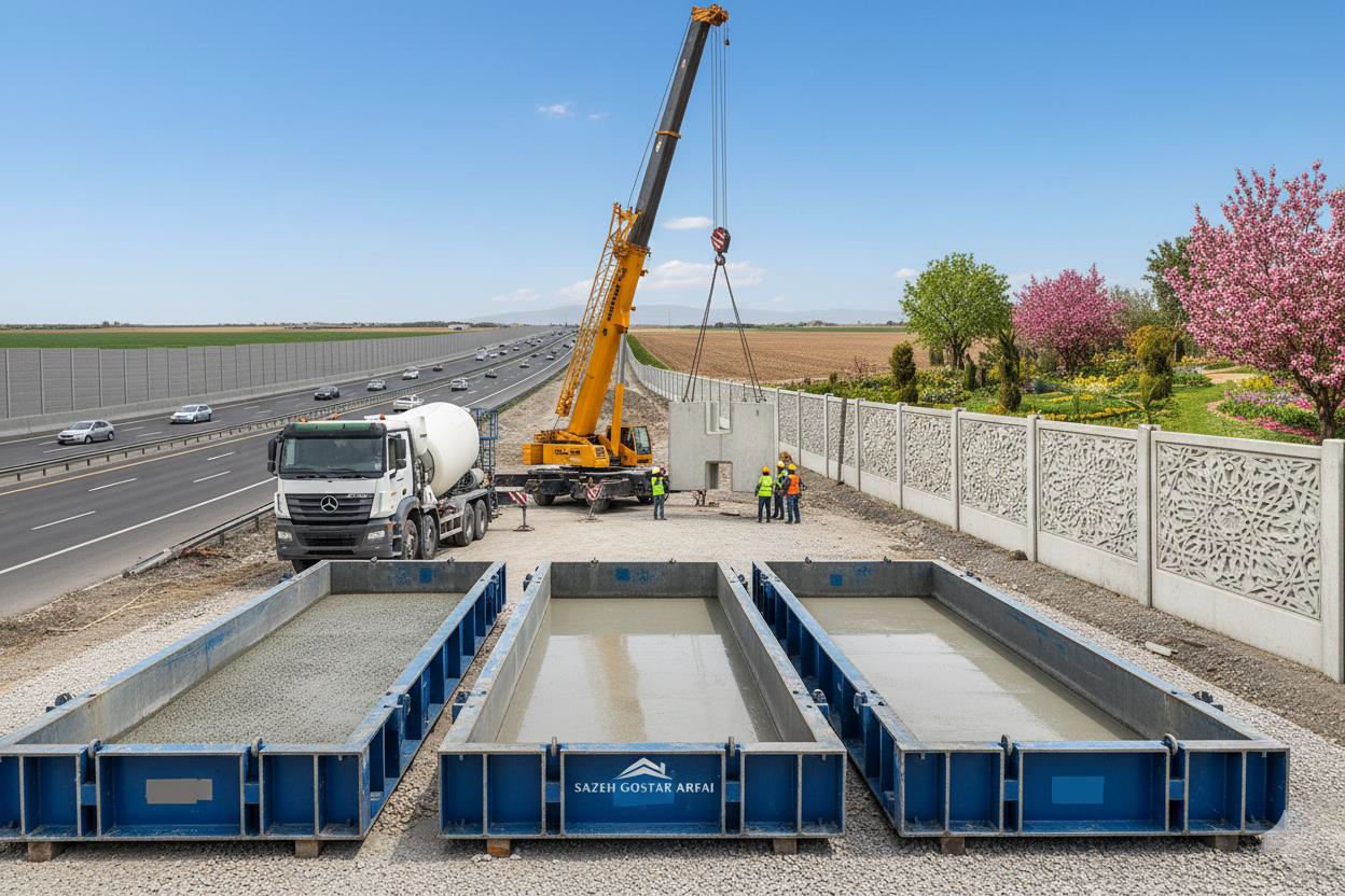 قالب دیوار پیش ساخته بتنی