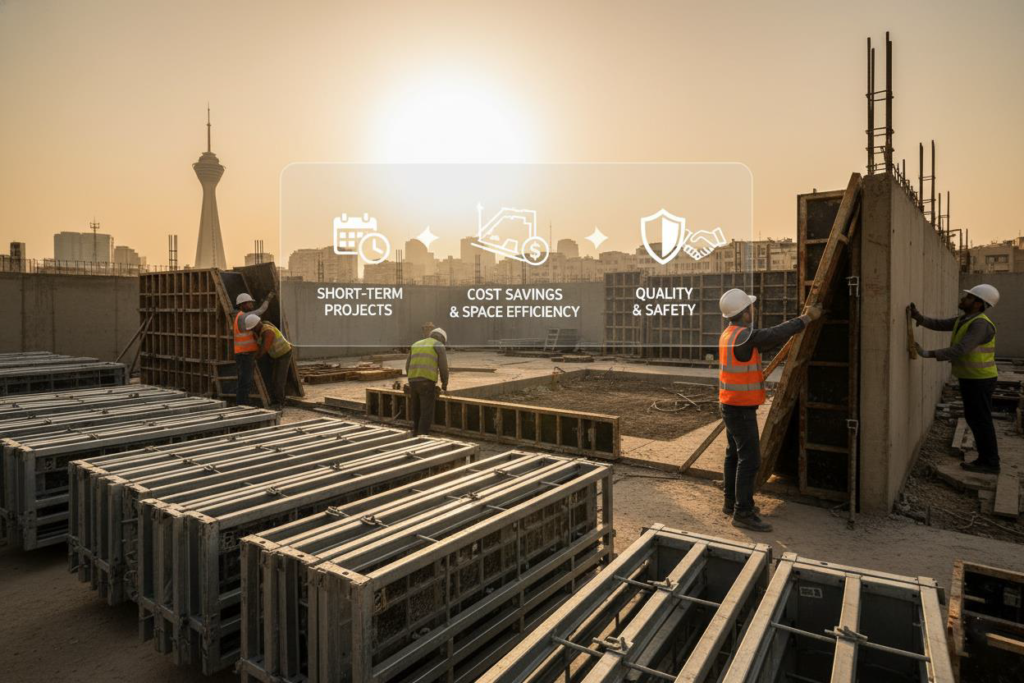 اجاره قالب بتن