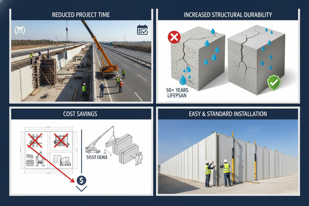 قالب دیوار پیش ساخته بتنی